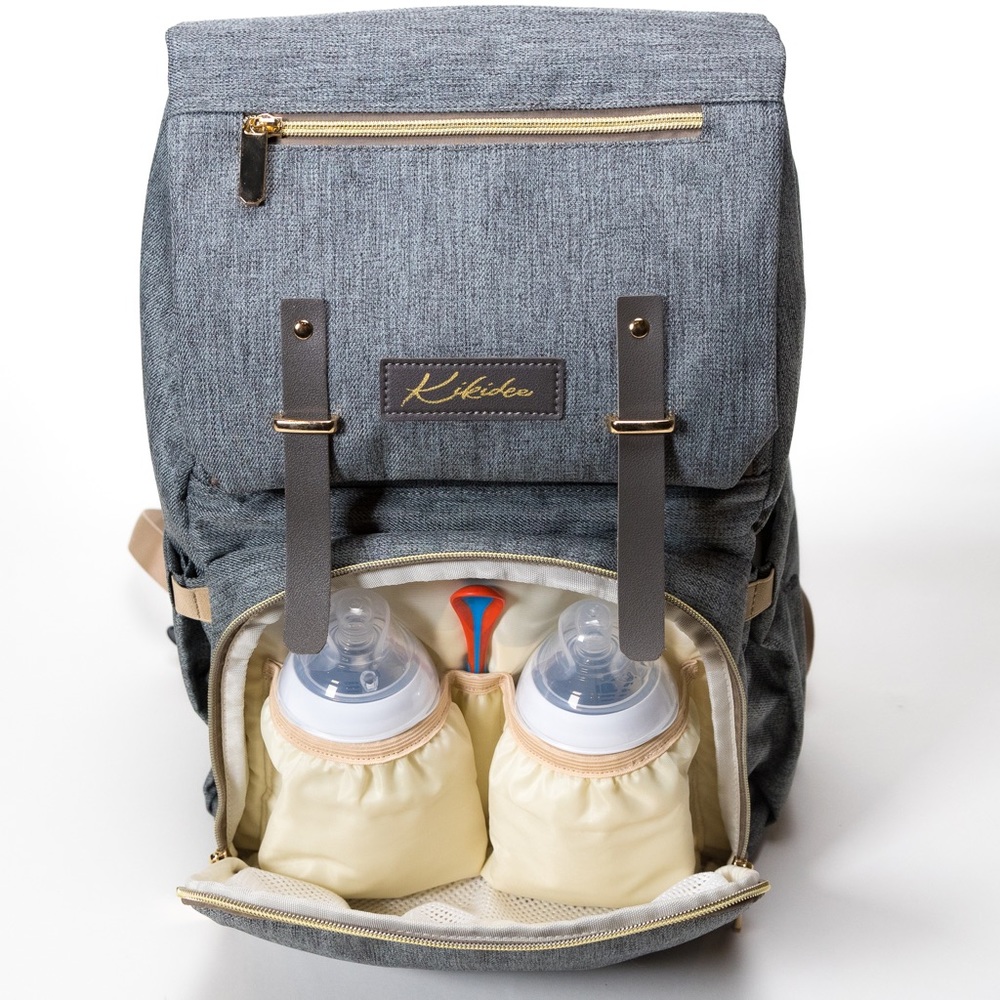 🚫SOLD OUT🚫 kikidee denim blue diaper bag backpack 👶🏼💕 - Picture 7 of 8